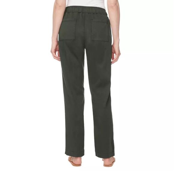 NWT BUFFALO DAVID BITTON Soft Tencel Pull-On Pants Women’s Size XL Forest Green - Picture 2 of 7